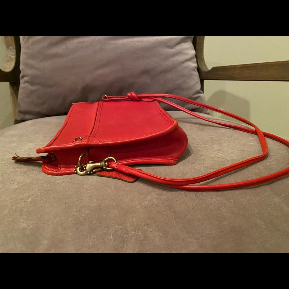 Dorcelle Vintage Red Leather Crossbody Bag $75 OBO - Picture 3 of 7